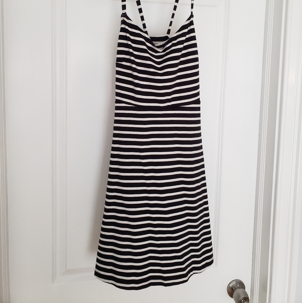 Old Navy black and white stripe mini dress